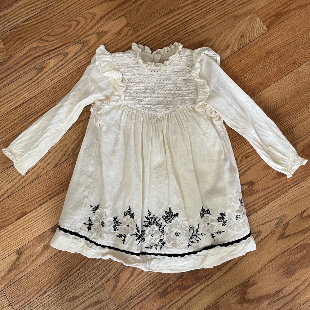 Zara baby girl white and black dress